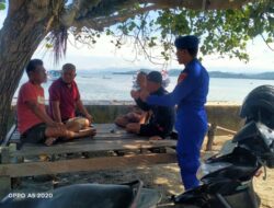 Satuan Polairud Polres Pasangkayu Sampaikan Pesan Kamtibmas Pada Warga di Pesisir Pantai