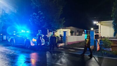 Sat Lantas Polres Polman Laksanakan Patroli Lampu Biru, Terjadinya Pelanggaran Lalu Lintas dan Gangguan Kamtibmas