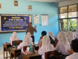 Satlantas Polres Majene Sosialisasikan UU Tentang Lalu Lintas dan Angkutan Jalan di SMA Negeri 1 Majene