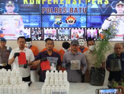 Polres Batu Berhasil Amankan Tersangka Penanam Pohon Ganja