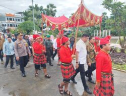 Kapolres Gowa Bersama Forkopimda Sambut Kunjungan Kerja Menteri Kebudayaan RI di Museum Balla Lompoa.