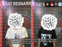 2 Anak di Bawah Umur Diamankan Oleh Sat Res Narkoba Terkait Penyalahgunaan Sabu