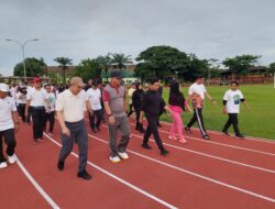 Kapolres Gowa Hadiri Peresmian Jogging Track Lapangan Syech Yusuf oleh Menteri Pertanian RI.