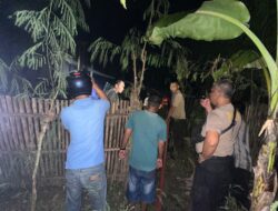 Kapolsek Tinambung Pimpin Personil Datangi TKP Kebakaran Rumah di Desa Batulaya Kecamatan Tinambung