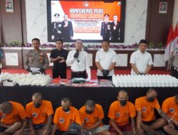 Polres Mojokerto Kota Amankan 7 Tersangka Narkoba, Sita Ratusan Ribu Butir Pil LL dan 67,89 gr Sabu