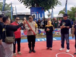 Wakili Kapolres Polman, Kapolsek Polewali Hadiri Pembukaan Turnamen Sepak Takraw Pulleme Cup VIII di Kelurahan Matakali