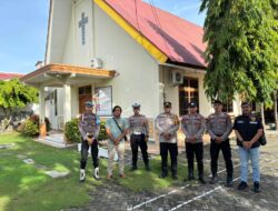 Polres Majene Gelar Patroli dan Pengamanan di Gereja Untuk Jaga Kenyamanan Ibadah