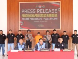 Polres Pasangkayu Press Release Ungkap Kasus 755,4 gram Sabu-sabu