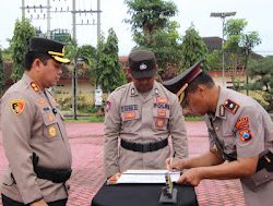 Kapolres Sumenep Pimpin Upacara Sertijab Wakapolres, 2 Pejabat Utama dan 6 Kapolsek.