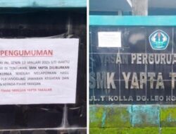 Polemik SMK Yapta Takalar Ditutup Paksa Yayasan, Kelola RP276 Juta Dana BOS