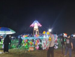 Personel Polsek Mambi Monitoring Sekaligus Laksanakan Kegiatan Pengamanan Pasar Malam di Mambi