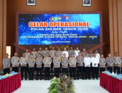 Kapolres Mamasa Hadiri Gelar Operasional Polda Sulbar 2025 Dalam Rangka Anev Terhadap Pelaksanaan Tugas Operasional Kepolisian Tahun 2024-2025