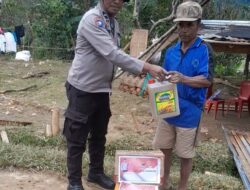 Giat Bhabinkamtibmas Polsek Pana Sambangi Warga Terdampak Longsor dan Salurkan Bantuan Sosial