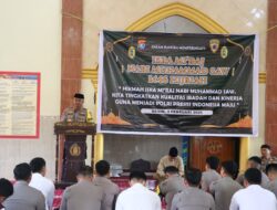 Polres Polman Laksanakan Isra Mi’raj, Kapolres Polman Sampaikan Pesan Kebaikan