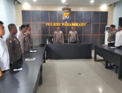 Polres Pasangkayu Dengarkan Lagu Indonesia Raya Jam 10 Pagi