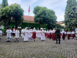 Bentuk Karakter Dan Disiplin Sejak Dini, Babinsa Latih Siswa-Siswi SDN Baris Berbaris