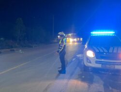 Cegah Laka Lantas Dan Kriminalitas di Jalan Raya Sat Lantas Polres Pasangkayu Tingkatkan Patroli Blue Light
