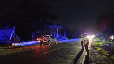 Polres Majene Gelar Patroli Blue Light Antisipasi Kejahatan Jalanan dan Pelanggaran Lalu Lintas