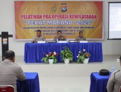 Polresta Mamuju Gelar Lat Pra Ops Pekat Marano Tahun 2025