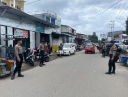 Samapta Polres Majene Gelar Pengaturan Lalu Lintas untuk Kelancaran dan Keamanan Pengguna Jalan