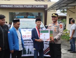Polres Polman Gelar Baksos Polri Presisi Bersama Mahasiswa Aliansi BEM dan OKP dalam Menyambut Bulan Suci Ramadhan 1446 H
