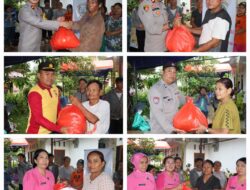 Polres Toraja Utara Salurkan Bantuan Untuk Korban Banjir di Rinding Batu Kesu