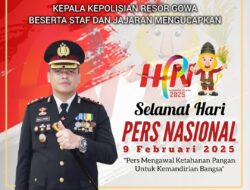 Kapolres Gowa Ucapkan Selamat Hari Pers Nasional 2025.