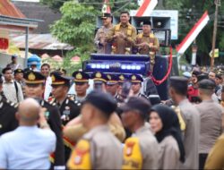 Polres Gowa Gelar Apel Akbar Bersama Bupati dan Wakil Bupati Gowa Jelang Purnabakti.