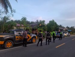 Personel Gabungan Sat Lantas Dan Sat Samapta Polres Pasangkayu Gelar Patroli Antisipasi Balap Liar