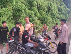 Personel Polsek Malunda Gelar Patroli untuk Cegah Aksi Balap Liar di Wilayah Hukumnya