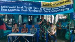 Danramil Hadiri Bakti Sosial Pembagian Sembako Dan Santunan Anak Yatim