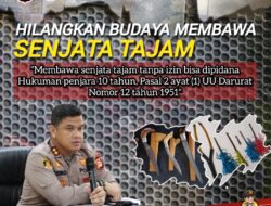 Kapolres Gowa Tegaskan Sanksi Berat bagi Pembawa Senjata Tajam Tanpa Izin.