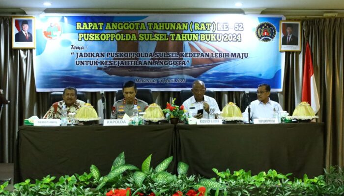 Kapolda Sulsel Hadiri Pembukaan RAT Puskoppolada Sulsel ke-52 Tahun Buku 2024