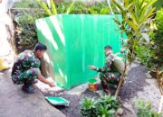Satgas TMMD ke-124 Kodim 0607/Kota Sukabumi Percepat Pengecatan Bak Penampungan Air Bersih