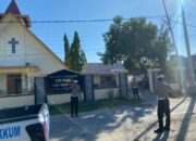Satlantas Polres Majene Gelar Patroli dan Pengaturan Lalu Lintas di Sekitar Gereja saat Ibadah Minggu
