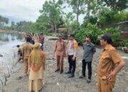Peduli Lingkungan, Bhabinkamtibmas Polsek Sarudu Bersama Dinas Lingkungan Hidup Lakukan Penanaman Pohon Mangrove