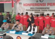 Kapolres Gowa Pimpin Konferensi Pers Pengungkapan 62 Kasus Narkoba April–Mei 2025.
