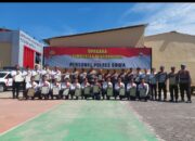 Kapolres Gowa Pimpin Upacara Pemberian Penghargaan kepada 24 Personel dan Ketua FKPM Kabupaten Gowa.
