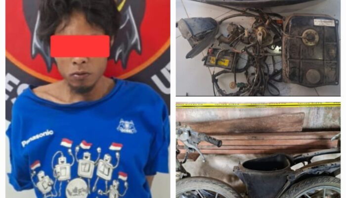 Curi Motor Lalu Dipreteli, Pria RM Dibekuk Tim Resmob Polres Toraja Utara