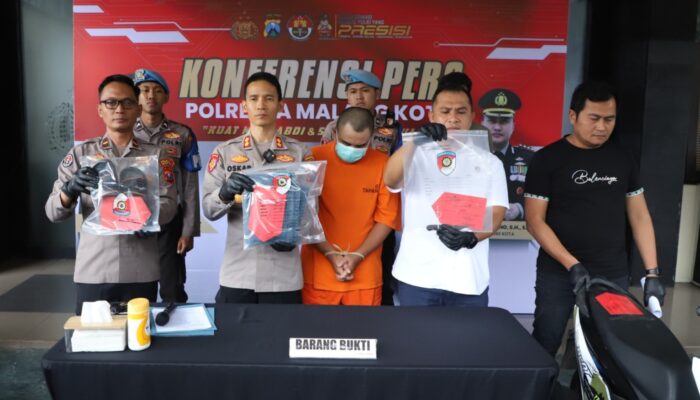 Polresta Malang Kota Berhasil Amankan Begal Driver Ojol Buron Tiga Bulan