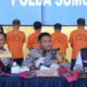 Polres Nias Selatan Gelar Konferensi Pers Terkait Tiga Kasus Kriminal
