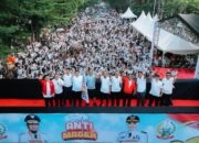 Danlantamal VI Hadiri Olahraga Jalan Santai Sulsel Anti Mager 2025