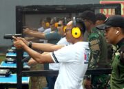 Asah Kemampuan, PJU dan Kasatker Lantamal VI Latihan Menembak Pistol