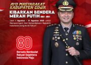 Sambut HUT ke-80 Kemerdekaan RI, Kapolres Gowa Ajak Warga Kibarkan Bendera Merah Putih