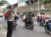 Jamin Kelancaran Arus Lalu Lintas, Personel Satlantas Polres Majene Gelar Commander Wish