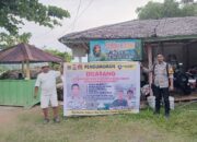 Bhabinkamtibmas Desa Lebani Pasang Baligho Himbauan, Cegah Penangkapan Ikan Pakai Setrum