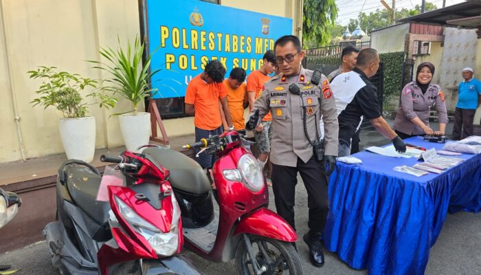 Komplotan Begal Sadis Resahkan Masyarakat Di Bekuk Polsek Sunggal