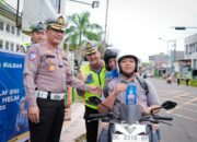 Dirlantas Polda Sulbar Ajak Pengendara Tertib Berkendara, Wujudkan Helm Sebagai Budaya Berkendara di Jalan