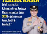 Perayaan Malam Tahun Baru 2026 Aman dan Tertib, Kapolres Gowa Ucapkan Terima Kasih kepada Warga