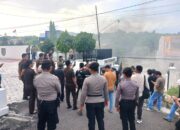 Pastikan Berjalan Kondusif, Polres Majene Kawal Aksi Damai HMI FKIP Unsulbar di Kantor Kejaksaan Negeri Majene